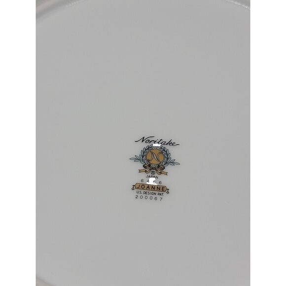 Noritake Dinner Plate 8" Joanne Floral Design 6466 Gold Trim Vtg Discontinued - Picture 8 of 8